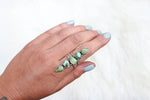 Size 8.5 Sonoran Gold Turquoise Stacked Ring