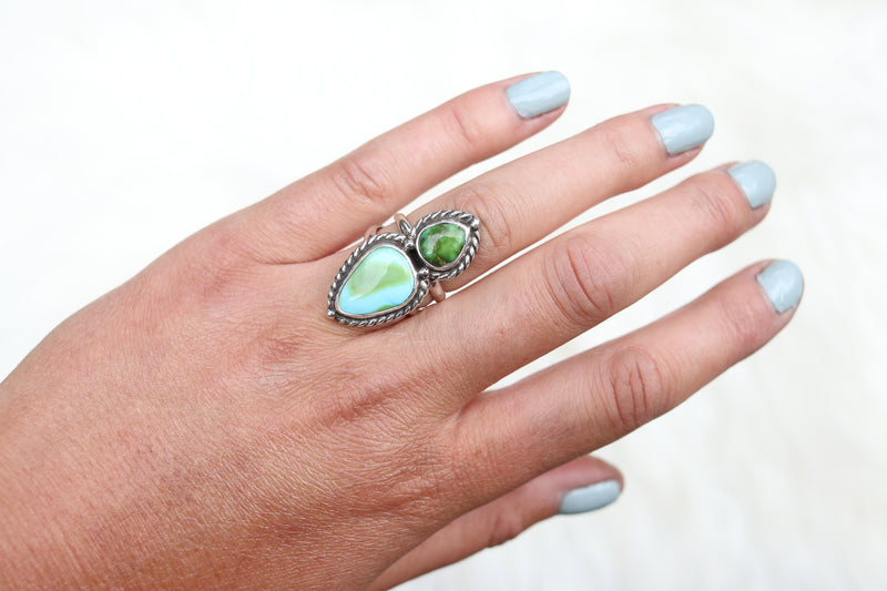 Size 6 Sonoran Gold Turquoise x Sonoran Mountain Turquoise Ring