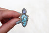 Size 8.5 Moonstone x White Water Turquoise Ring