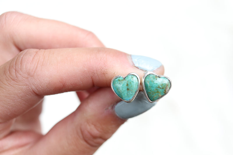 Hubei Turquoise Stud Earrings