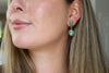 Double Sonoran Mountain Turquoise Dangly Stud Earrings 2