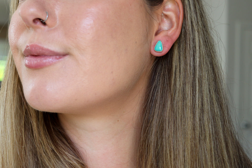 Carico Lake Turquoise Stud Earrings