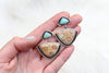 No. 8 Mine Turquoise x Fossilized Coral Statement Earrings