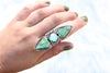 Size 8 Royston x Carico Lake Turquoise Triple Band Ring *Discounted*