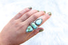 Size 9 Sonoran Mountain Turquoise Triple Band Ring