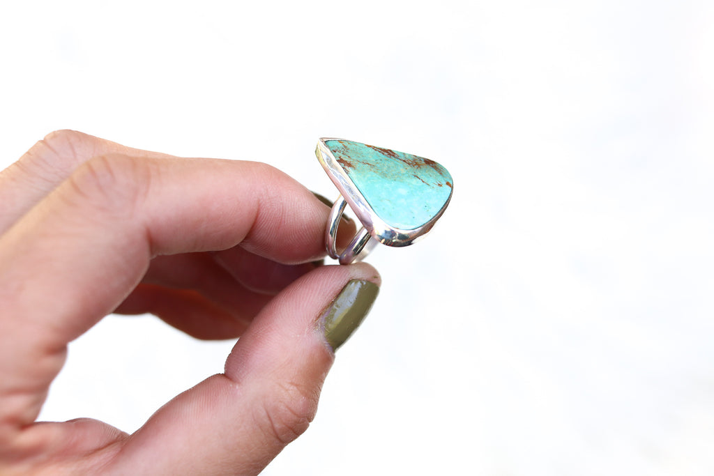 Size 8 Turquoise Mountain Ring