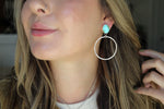 Sonoran Mountain Turquoise Stud Hoops 3