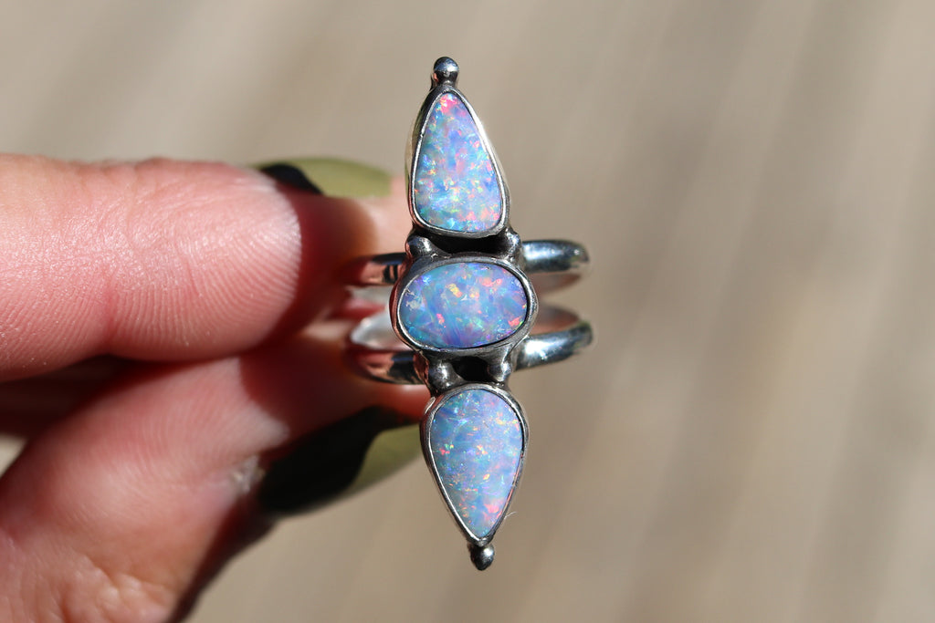 Size 5.5 Triple Opal Ring