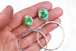 Sonoran Mountain Turquoise Stud Hoop Earrings