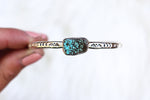 No. 8 Mine Turquoise Stamped Cuff (6 inches)