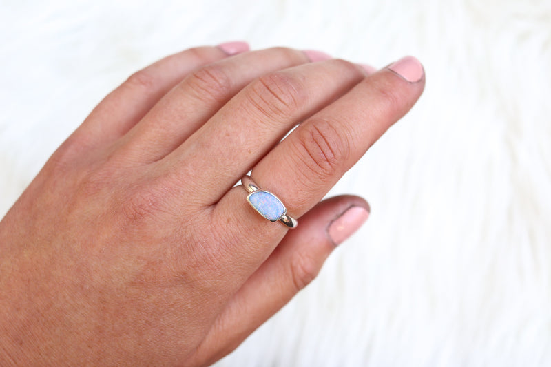 Size 8 Coober Pedy Opal Ring