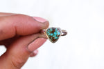 Size 7 Hubei Turquoise Heart Ring