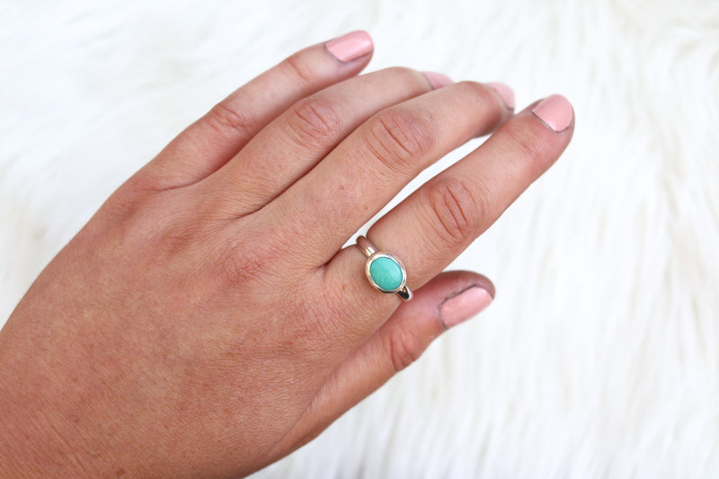 Size 8 Hubei Turquoise Ring