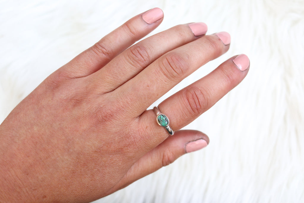 Size 8 Egyptian Turquoise Ring