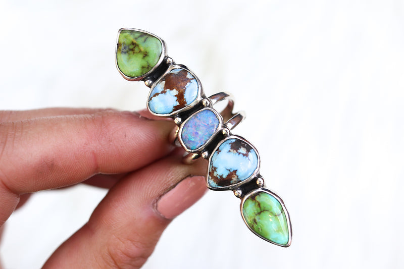 Size 6.5 Turquoise x Opal Stacked Ring