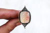 Size 8 Regency Rose Plume Agate Ring