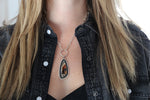 Montana Agate Hoop Necklace