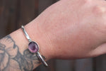 Lepidolite Stamped Cuff (5.5 inches)