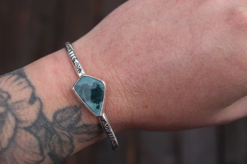 Hava Ridge Jasper Stamped Cuff (6 inches)