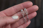 Sterling Simple Paperclip Stud - Made To Order