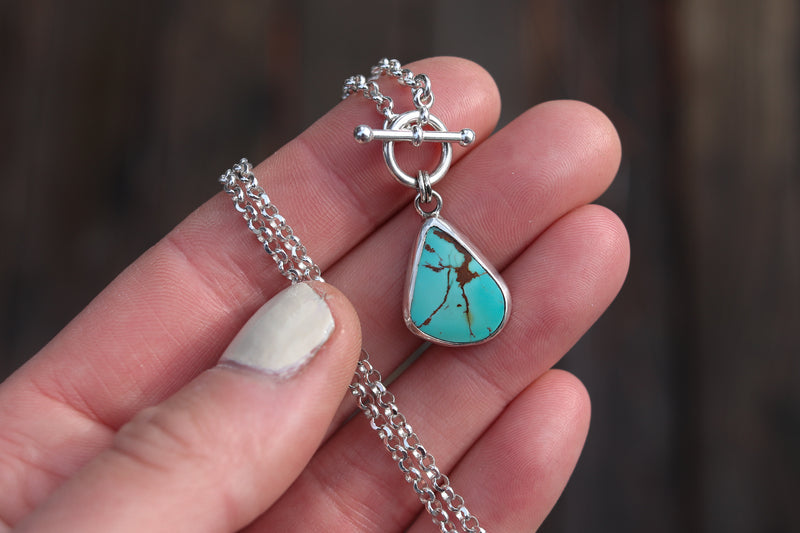 Pilot Mountain Turquoise Toggle Clasp Necklace