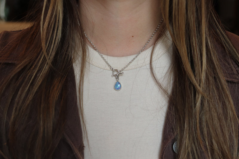 Australian Opal Toggle Clasp Necklace