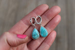 White Water Turquoise Lever Back Earrings 1