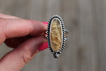 Size 10 Graveyard Point Plume Agate Ring