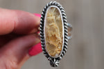 Size 10 Graveyard Point Plume Agate Ring