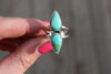 Size 6 Double Emerald Valley Turquoise Ring