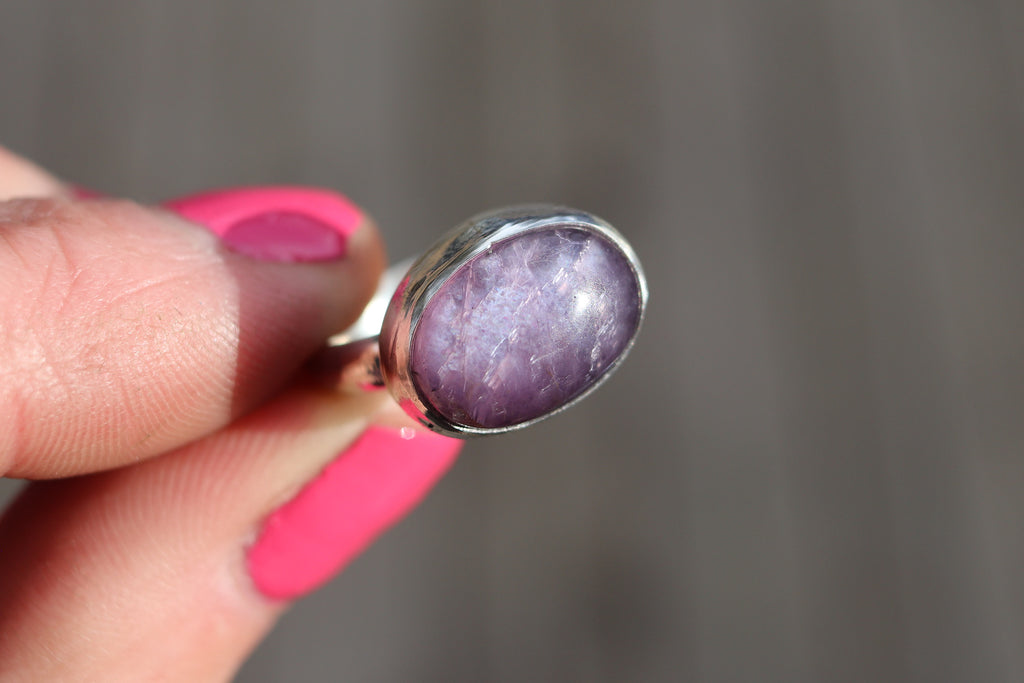 Size 5 Lepidolite Ring