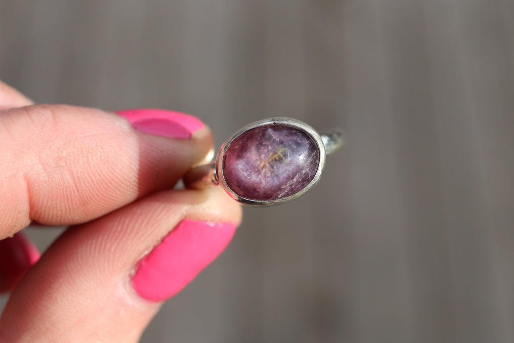 Size 10 Lepidolite Ring