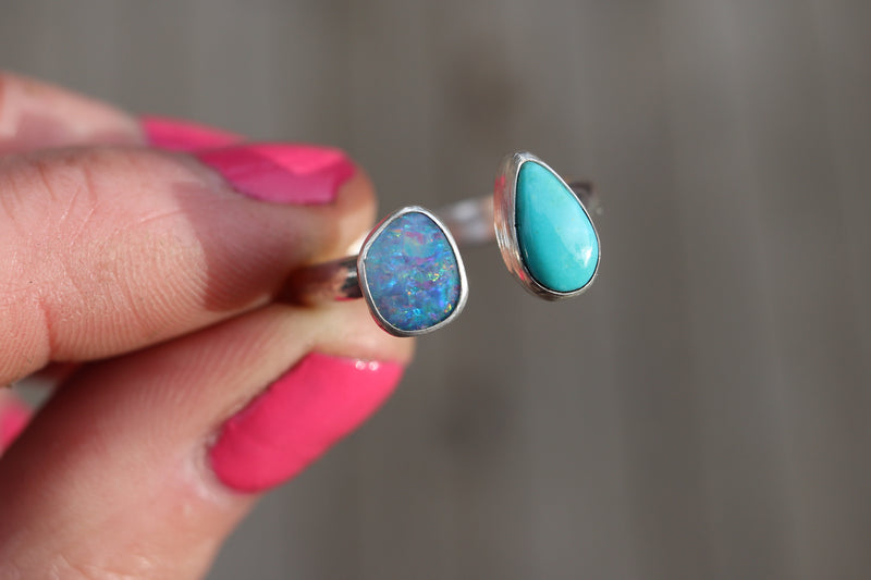 Size 10-11 Opal x Turquoise Ring (Adjustable)