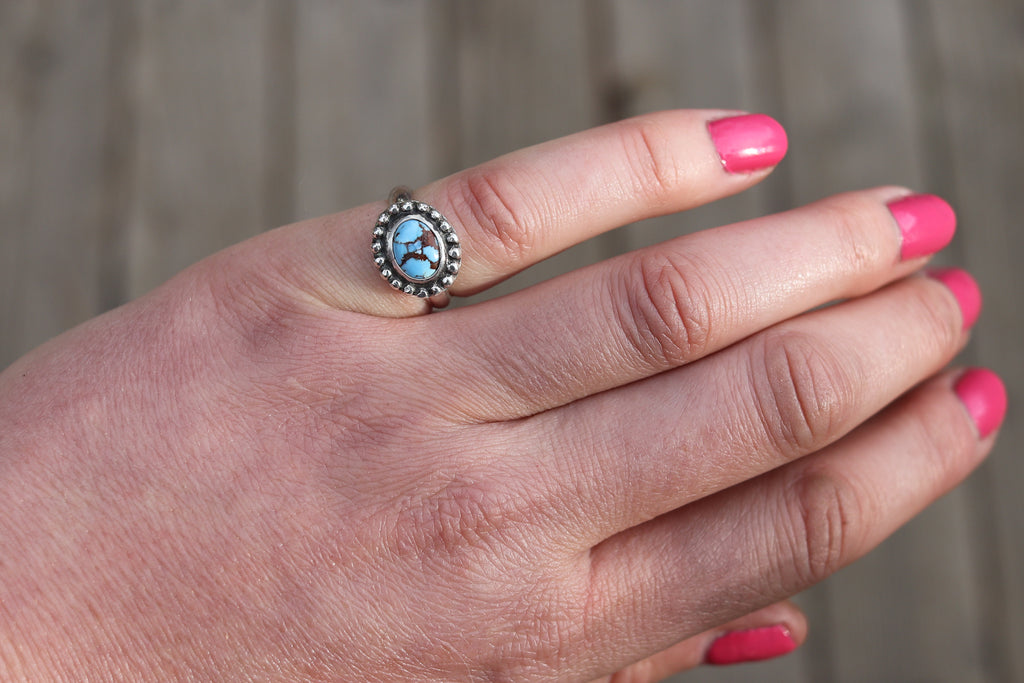 Size 4 Golden Hill Turquoise Ring