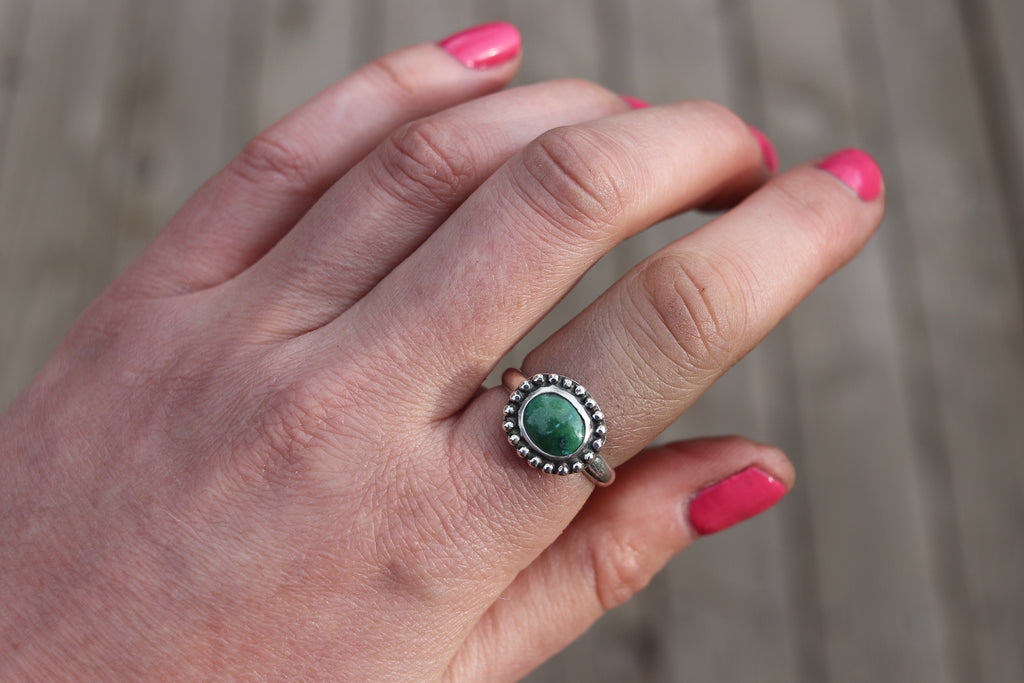 Size 8 Hubei Turquoise Ring