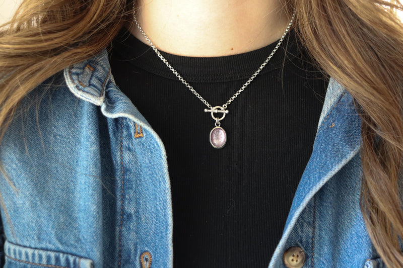 Lepidolite Toggle Clasp Necklace