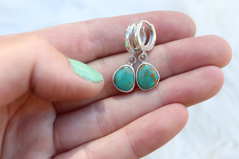 Sonoran Gem Turquoise Lever Back Earrings 5
