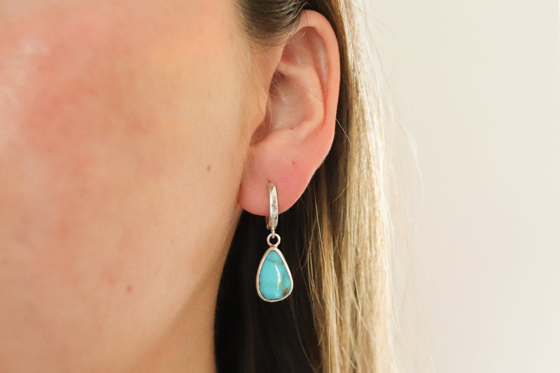 Sonoran Gem Turquoise Lever Back Earrings 9