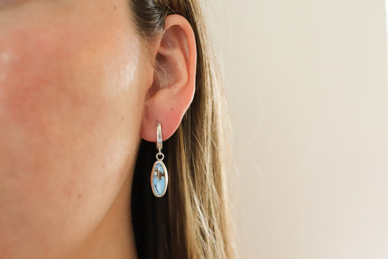 Golden Hill Turquoise Lever Back Earrings 2