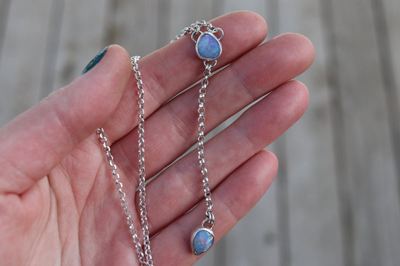 Opal Lariat Necklace