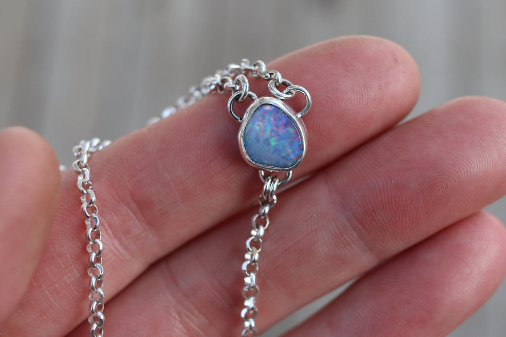 Opal Lariat Necklace