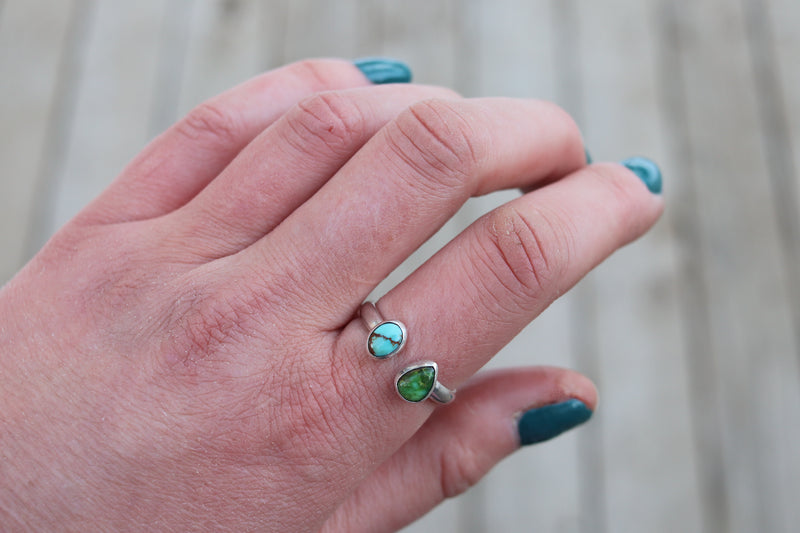 Size 10-11 Turquoise x Turquoise Ring (Adjustable)