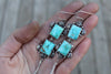 Emerald Valley Turquoise Statement Duster Earrings
