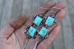 Emerald Valley Turquoise Statement Duster Earrings