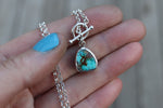 Pilot Mountain Turquoise Toggle Clasp Necklace (18 inch chain)