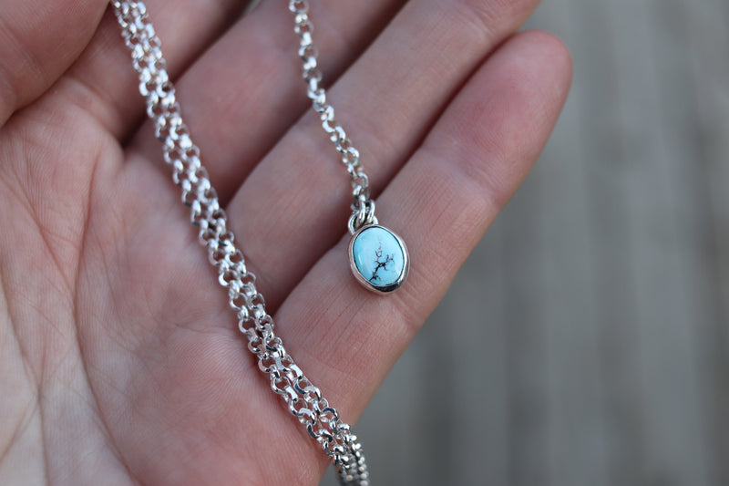 Golden Hill Turquoise Lariat Necklace