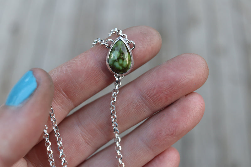 Sonoran Gold Turquoise Lariat Necklace 1