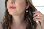 Sonoran Gem Turquoise Lever Back Earrings 2
