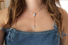 Golden Hill Turquoise Lariat Necklace