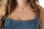 Golden Hill Turquoise Lariat Necklace